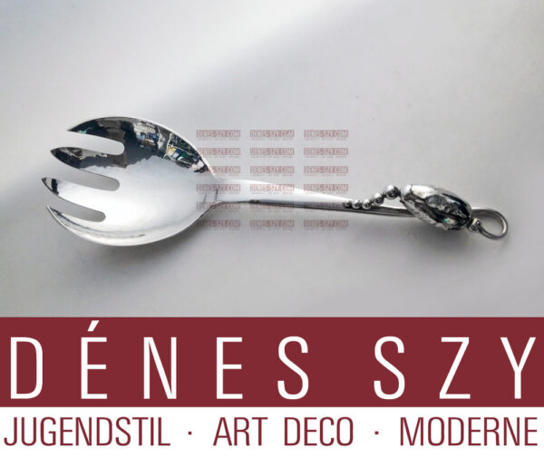 Magnolia Georg Jensen Silber Besteck Servier Gabel medium