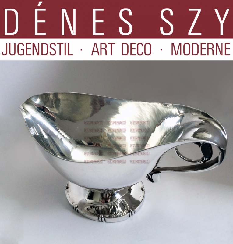 GEORG JENSEN SILBER HANDMADE Sauciere # 177 Denmark ca. 1912
