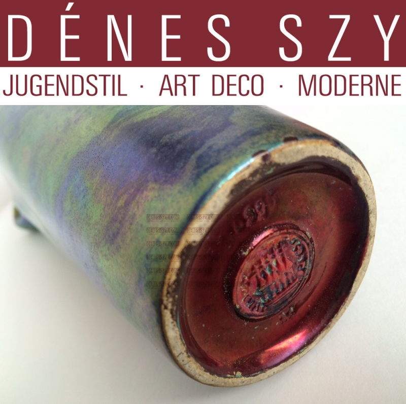 Porzellan-Fayence Vase, V. Zsolnay, Pécs Ungarn ca. 1900