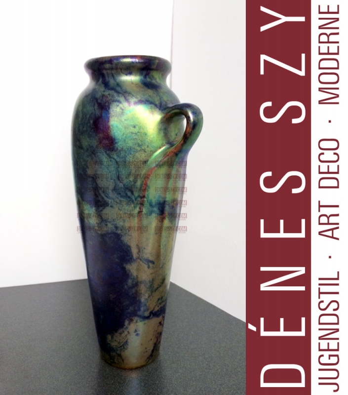 Porzellan-Fayence Vase, V. Zsolnay, Pécs Ungarn ca. 1900