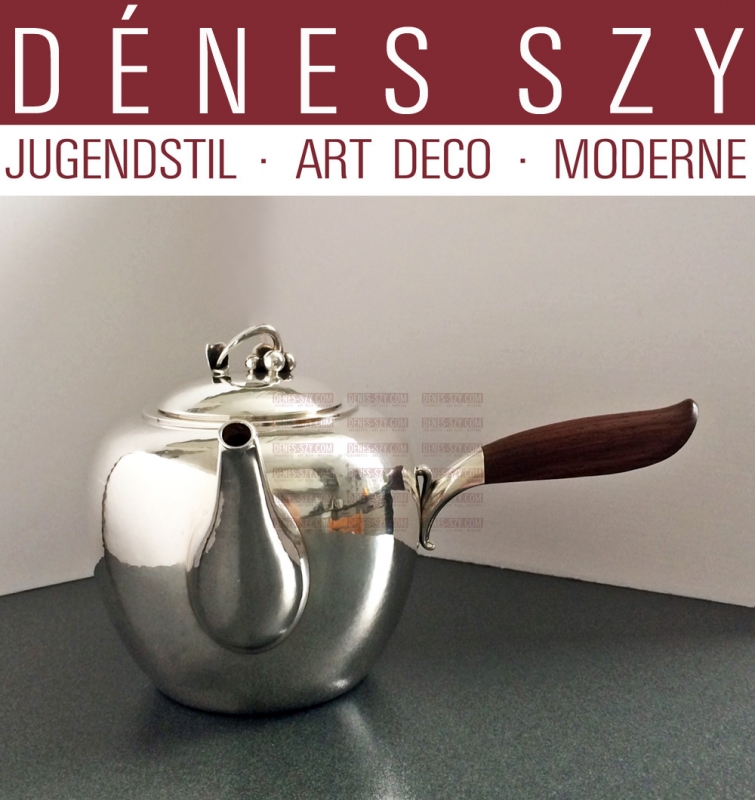 Pot à thé en argent à la main de Georg Jensen n ° 875 B HN 1935,
