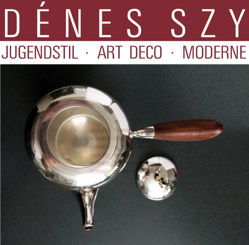 teiera in argento Sterling di Georg Jensen collezione piramida
