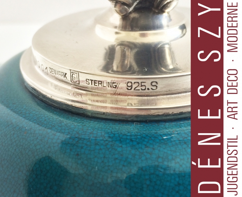 Georg Jensen Silber Bing & Grondahl porcelain LEUCHTER # 4001