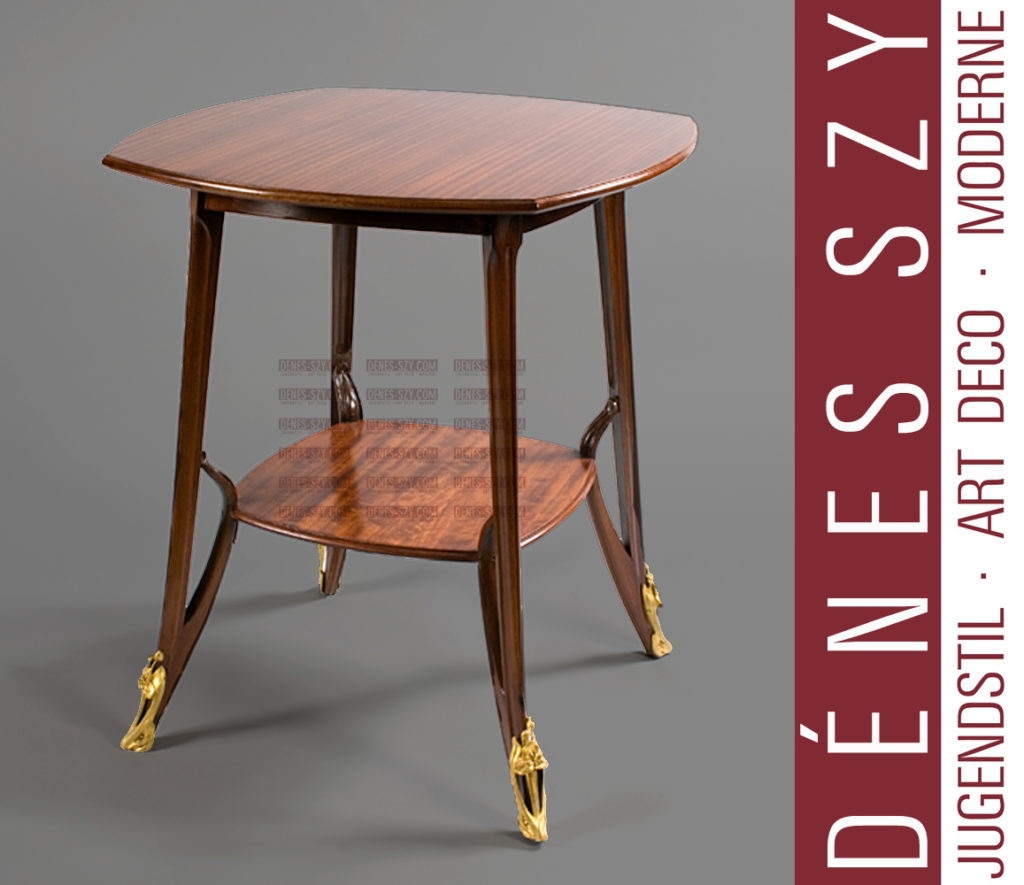 Jugendstil original Louis Majorelle Nancy 1900 Mahagoni Tisch