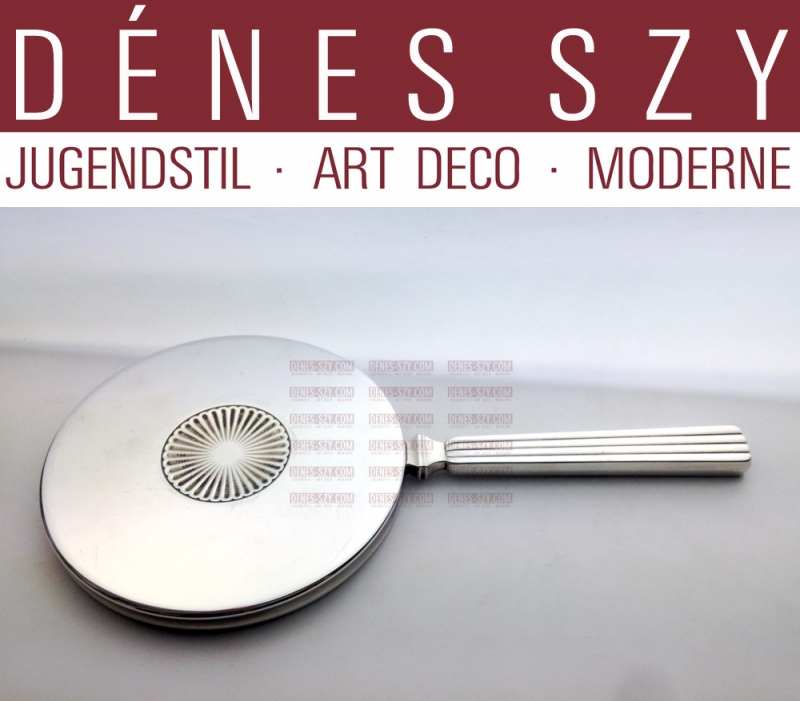 GEORG JENSEN SILBER BERNADOTTE ART DECO HAND-SPIEGEL