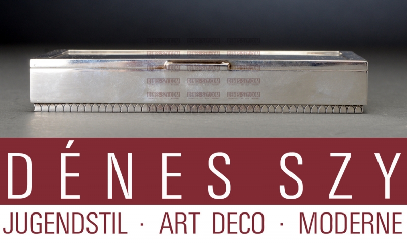 GEORG JENSEN SILBER BERNADOTTE ART DECO MODERNIST DOSE #825