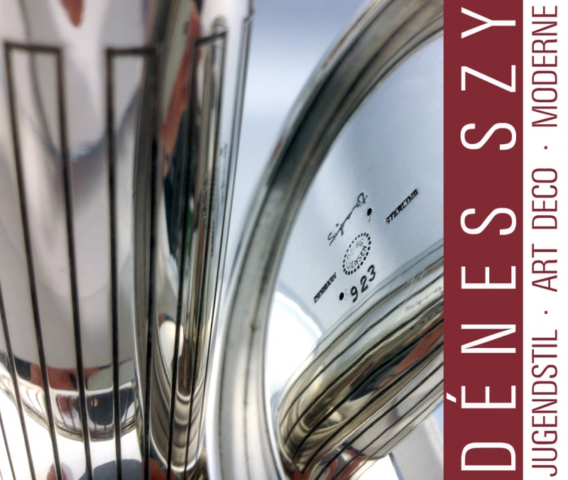 Georg Jensen Bernadotte Art Deco Paio di candeliere in argento