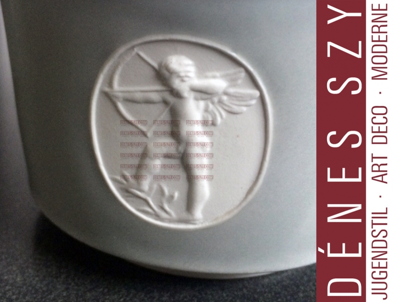 KPM BERLIN PORZELLAN SERVICE, ZUCKERDOSE ARKADIA in Grau