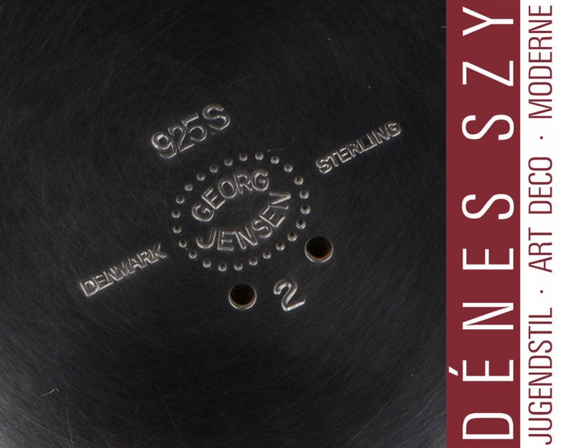 Georg Jensen en argent sterling Art Nouveau bol avec pied 2 Magnolia