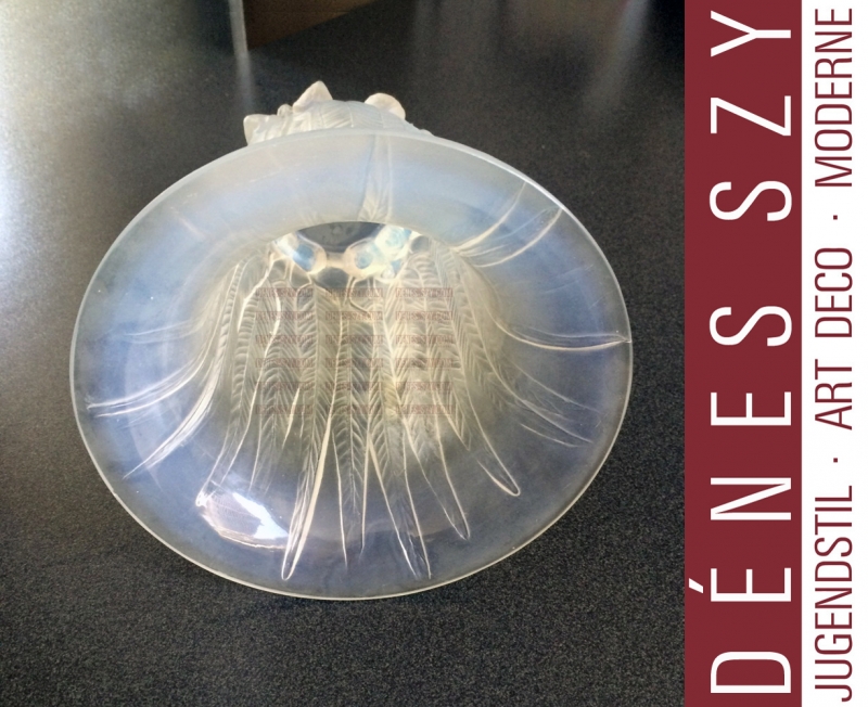 Rene Lalique ART DECO Vaso in vetro cristallo EUCALYPTUS da 1925, Modello No. 936 vetro cangiante