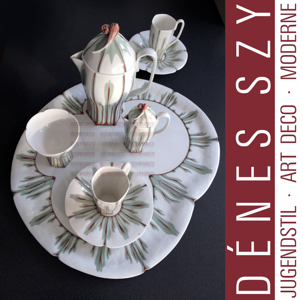 Meissen Art Nouveau china Dejeuner Crocus Pattern, Hentschel