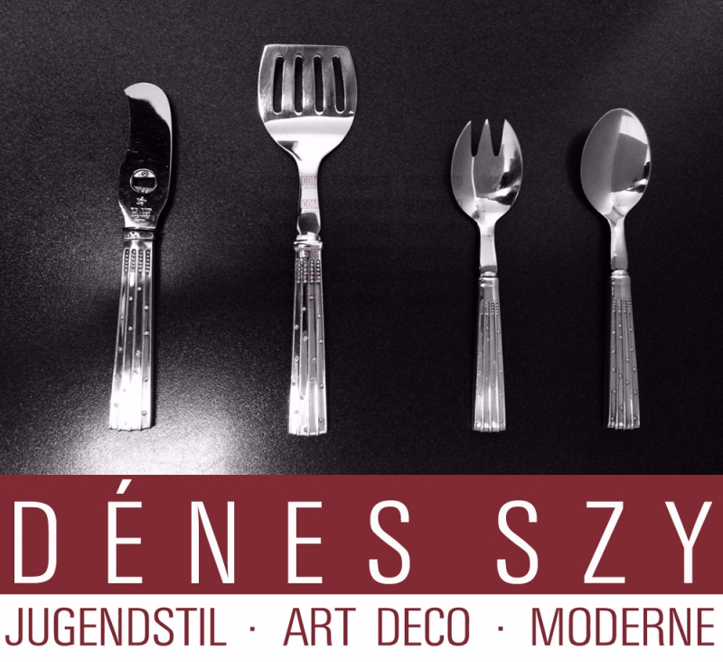 O.V. Mogensen, couverts, modèle champagne, argent danois 830, hareng / serveur Sardine