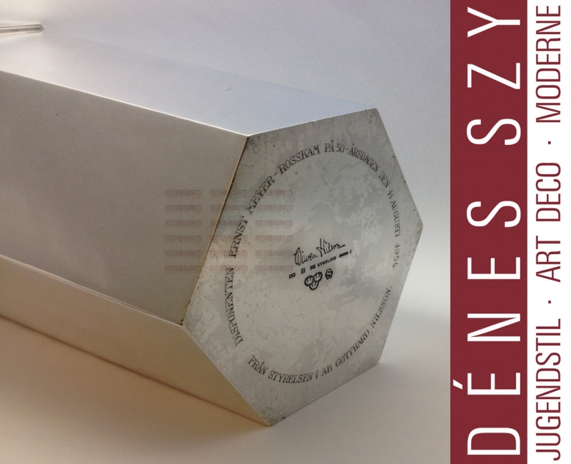 Wiwen Nilsson grande vaso in argento 925 Svezia anni 50