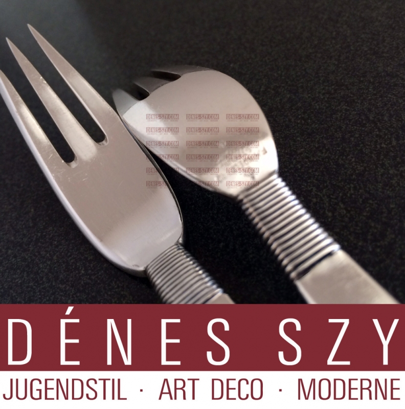 Silver Thread by Frantz Hingelberg, Sterling Denmark, table fork