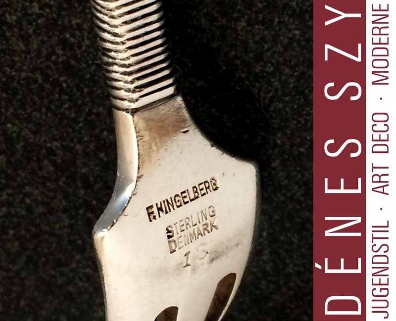 Silver Thread by Frantz Hingelberg, Sterling Denmark, pastry fork