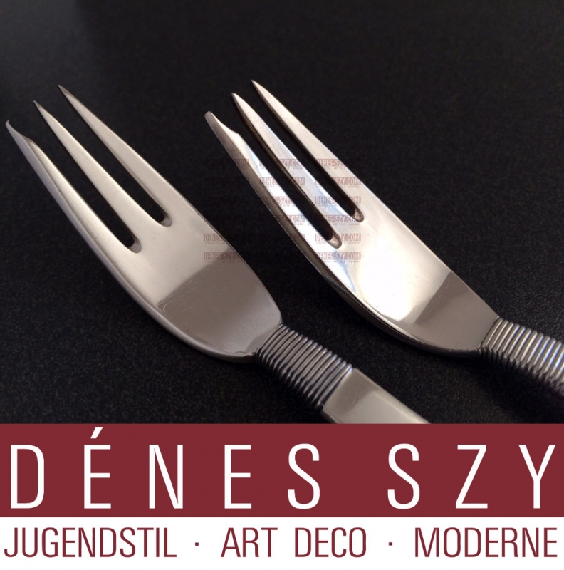 Fil d'argent de Frantz Hingelberg, Sterling Denmark, fourchette à pâtisserie