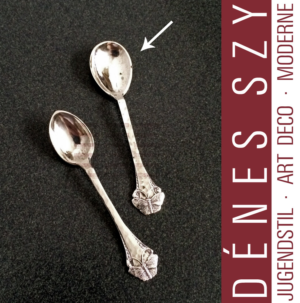 Butterfly Danish Sterling By Frigast Sterling oval salt spoon 1930