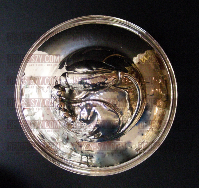 Georg Jensen silver, Blossom pattern, sugar box # 100 B