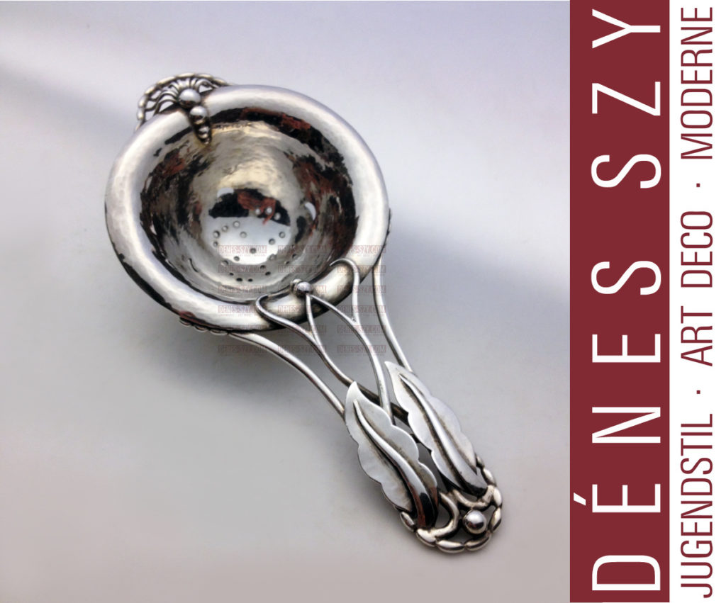 Danish Art Nouveau Sterling Silver tea strainer
