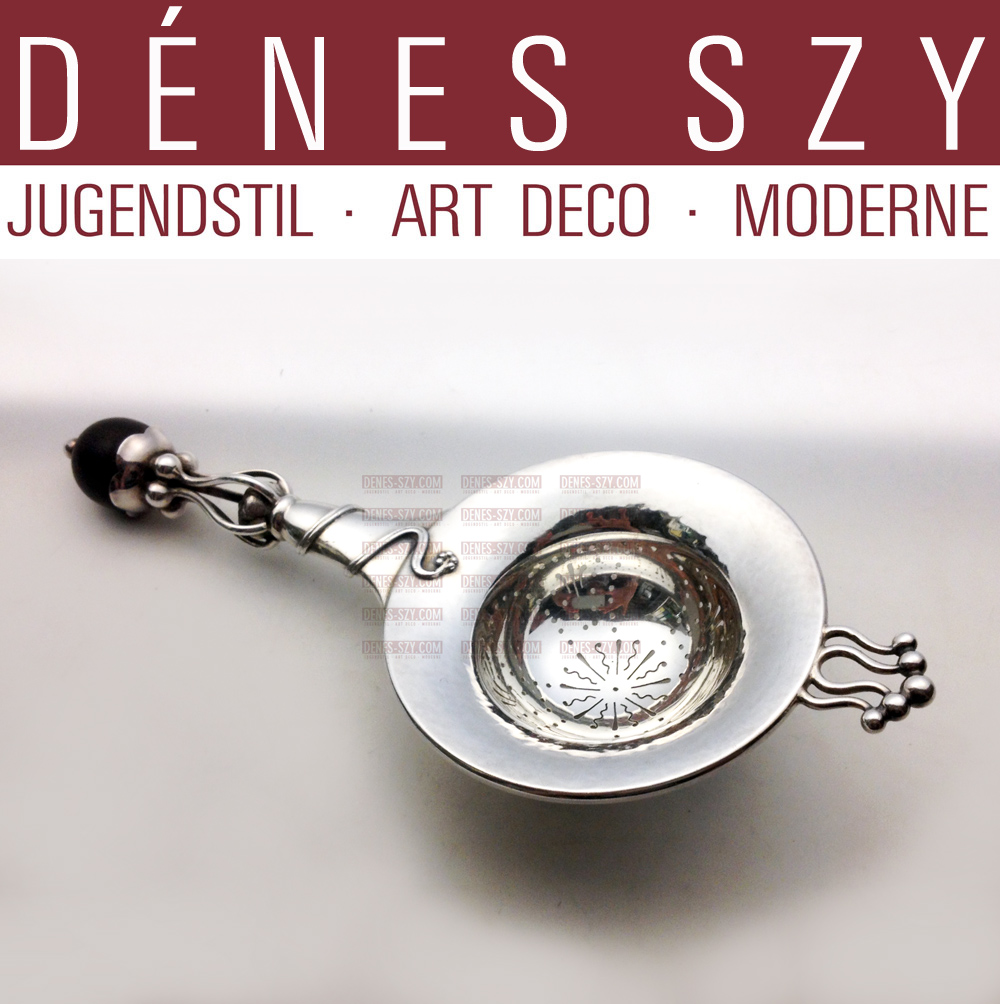 Colino da tè in argento danese 830 Art Nouveau