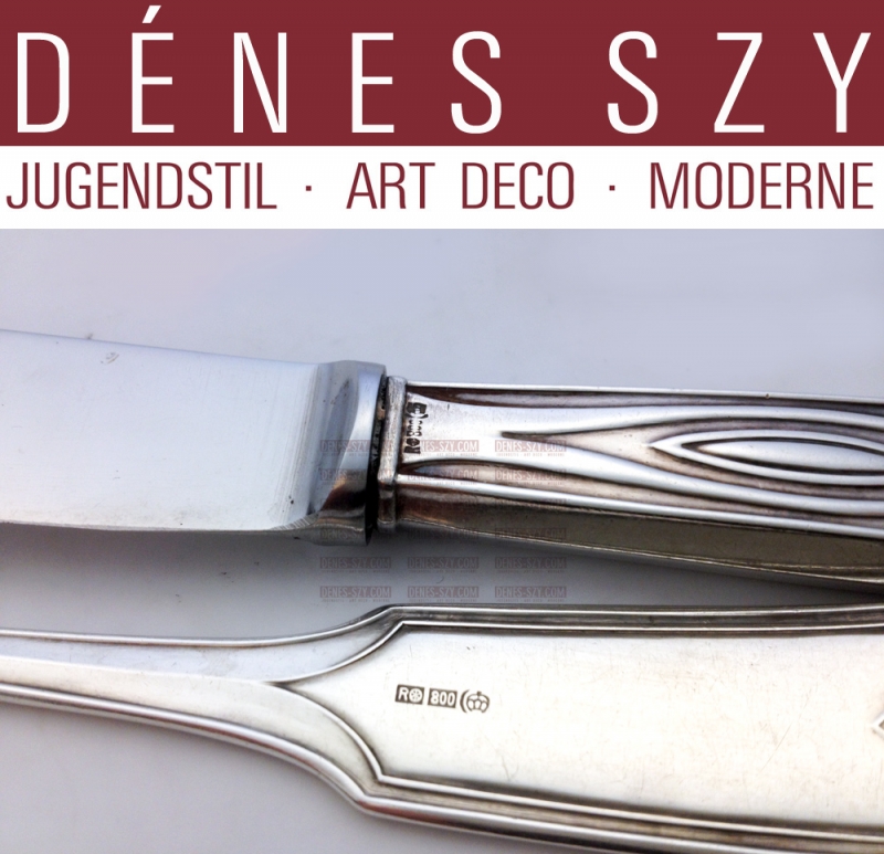 Peter Behrens CASA BEHRENS Nouveau menu di posate d'argento DARMSTADT