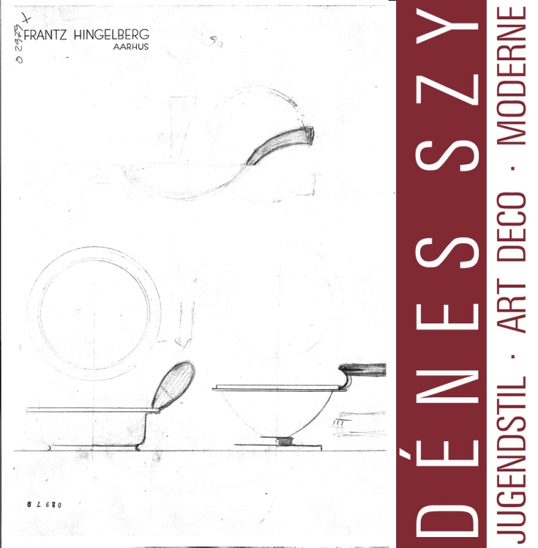 Passoire à thé avec soucoupe, Conception: Svend Weihrauch environ 1936/37, Exécution: orfèvres Frantz Hingelberg, Aarhus 1937/39, Danemark, argent sterling et ébène