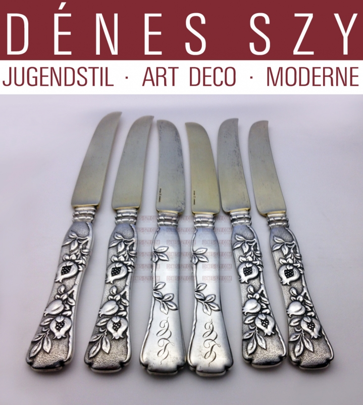 Vine by Tiffany Makers Sterling, Lap over edge tea cutlery, knife, forks