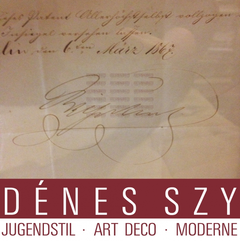 Imperial Document Wilhelm I. Berlin 1867