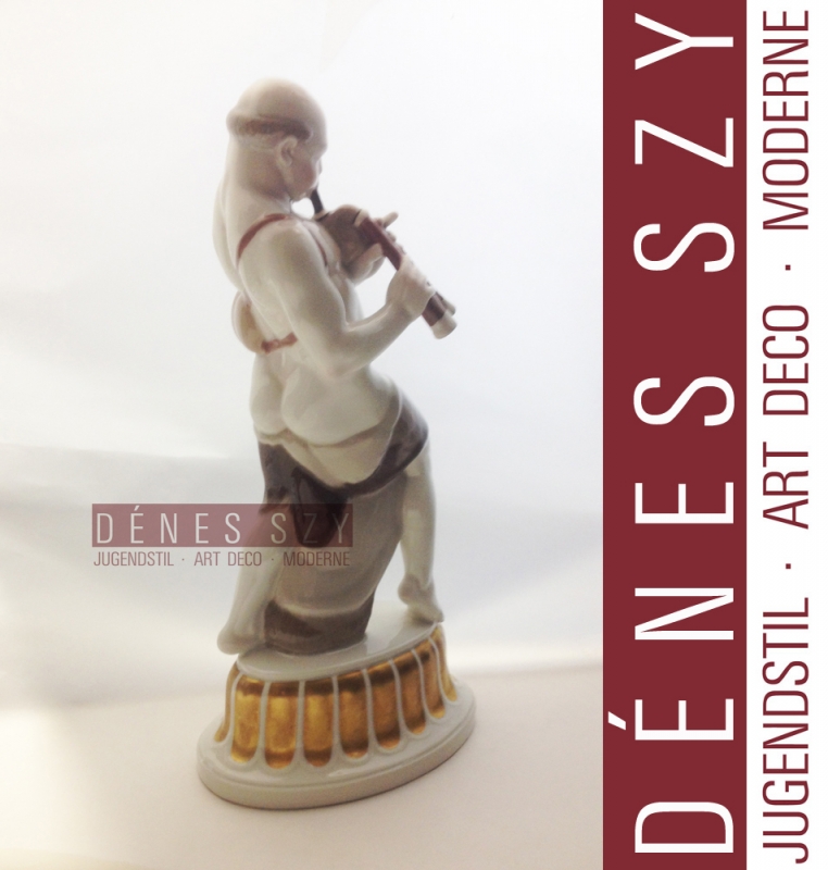 Arabo con piva, figura in porcellana di KPM Berlino