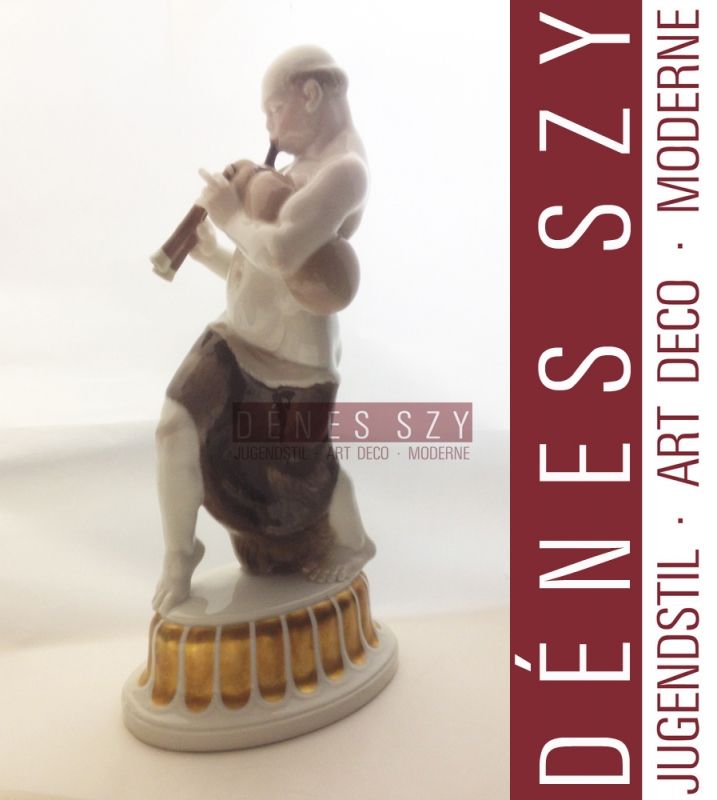 Arabo con piva, figura in porcellana di KPM Berlino