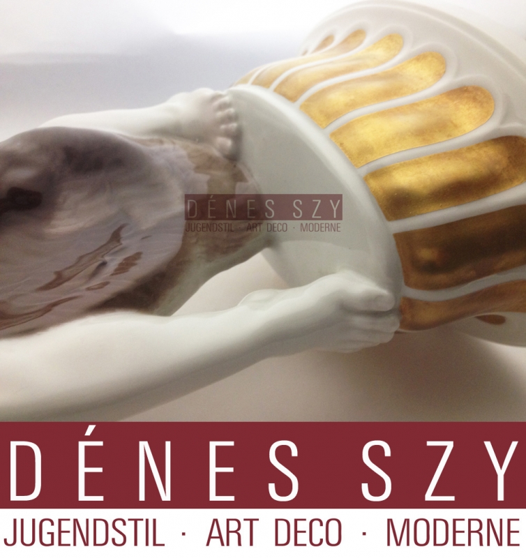 Arabo con piva, figura in porcellana di KPM Berlino