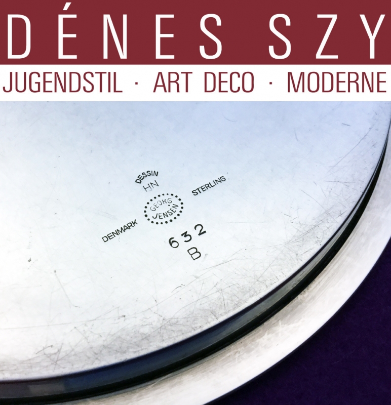 GEORG JENSEN Silber PYRAMIDE #632 B MAGNUM Flaschen UNTERSETZER