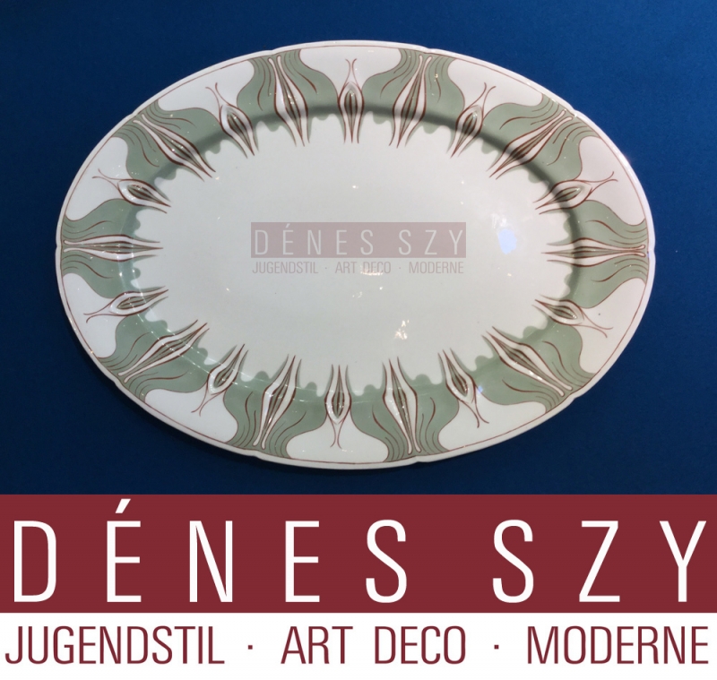 Meissen 1900 Jugendstil Fischplatte Krokusmuster Hentschel – Bild 11