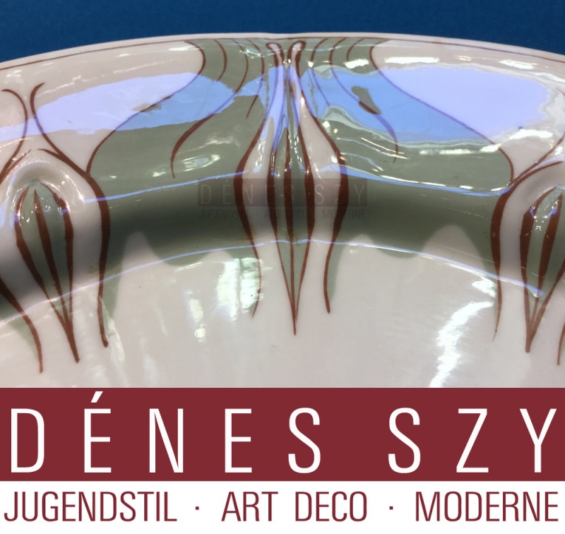 Meissener Jugendstil Porzellan XXL Platte für Festtagsbraten
