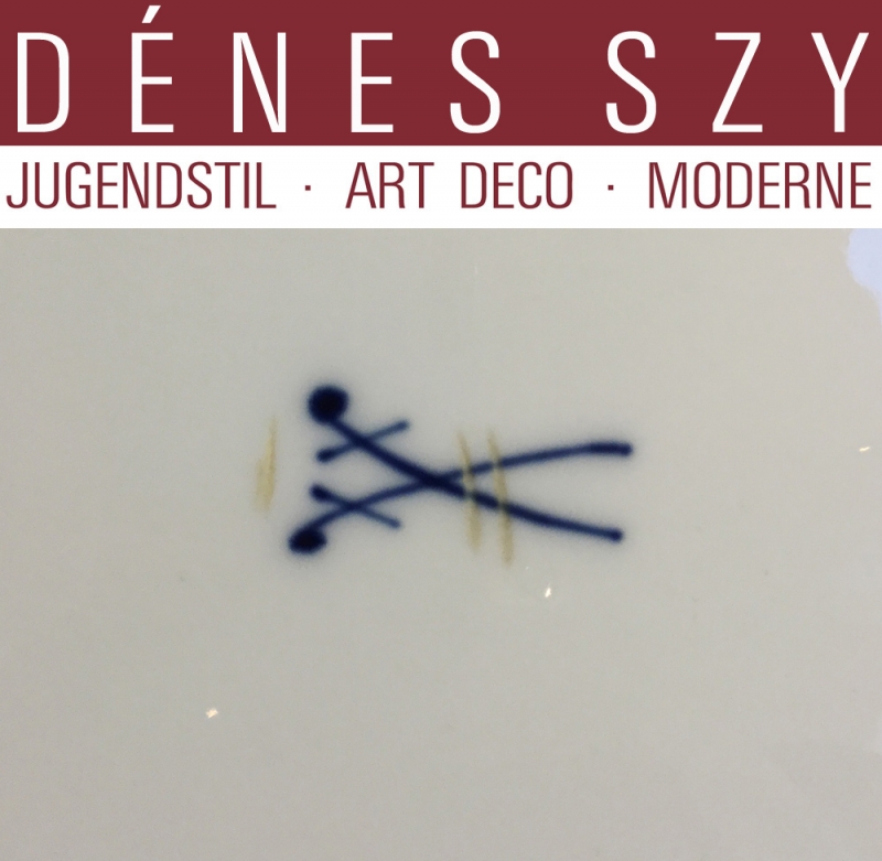 Meissener Jugendstil Porzellan XXL Platte für Festtagsbraten