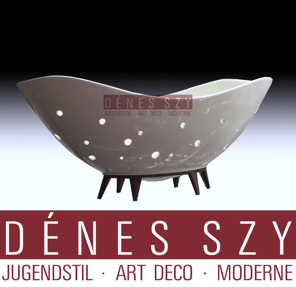 KPM Berlin Porzellan S. SCHÜTZ Obstschale / Blumenschiff 1953