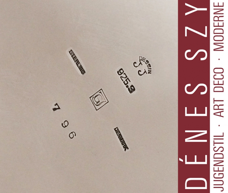 Boite en argent sterling Georg Jensen # 796 de Jorgen Jensen