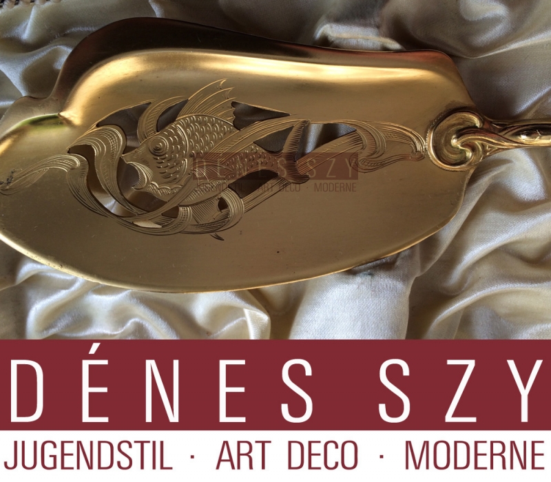 Bruckmann Germania posate da servire in argento decoro iride 1900