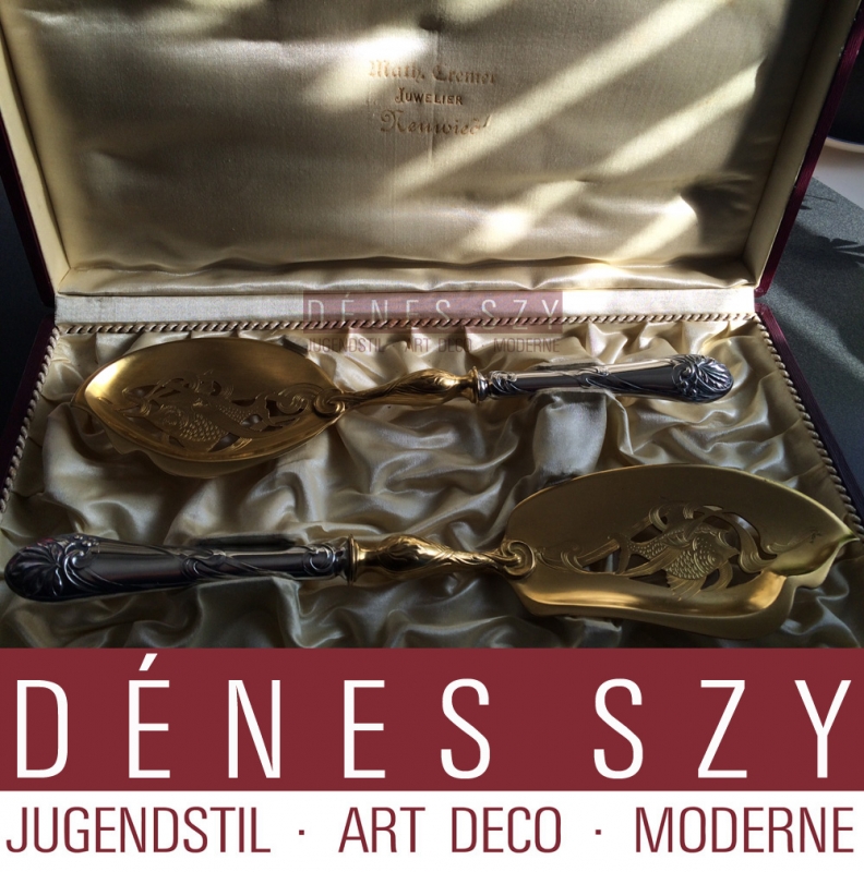 Bruckmann Germania posate da servire in argento decoro iride 1900