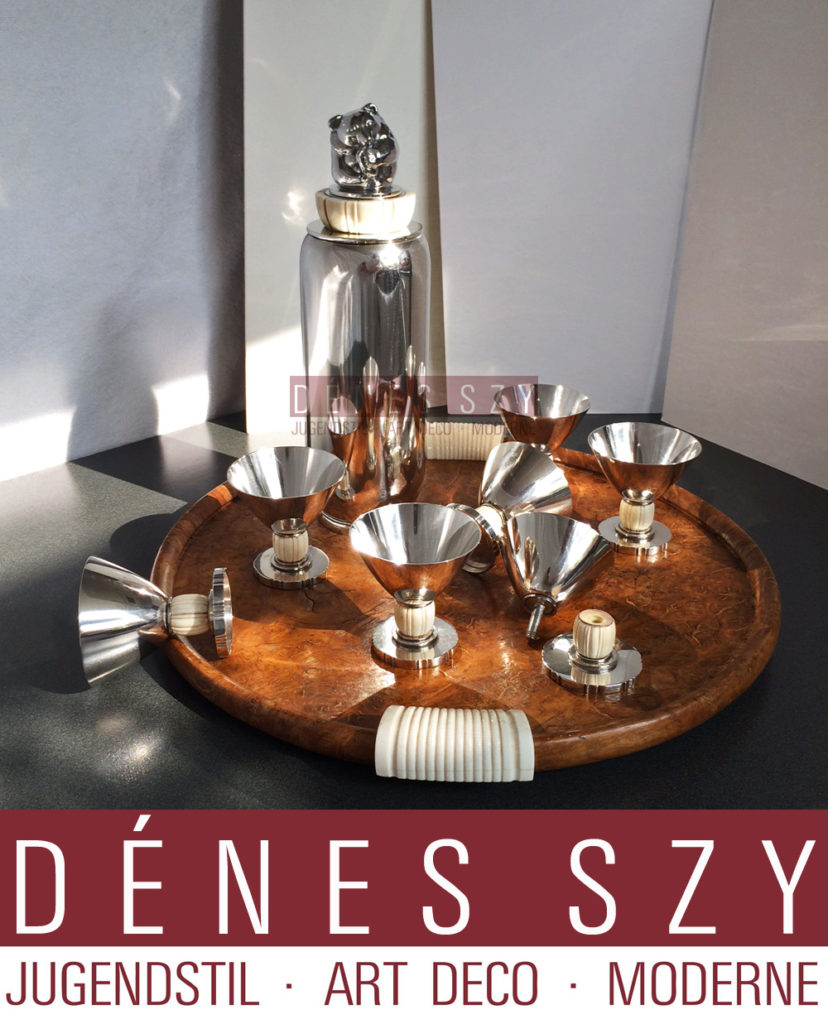 Evald Nielsen Sterling silver Art Deco Cocktail Service Denmark