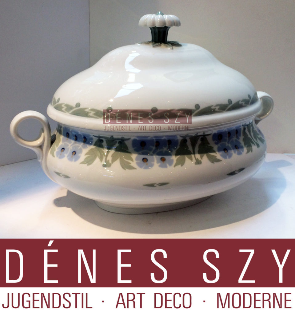Meissen Art Nouveau porcelain soup tureen primrose pattern 1906