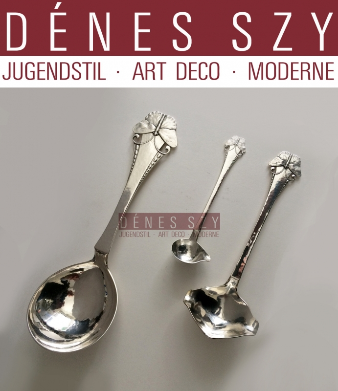 XL template vegetable spoon round butterfly summer cutlery