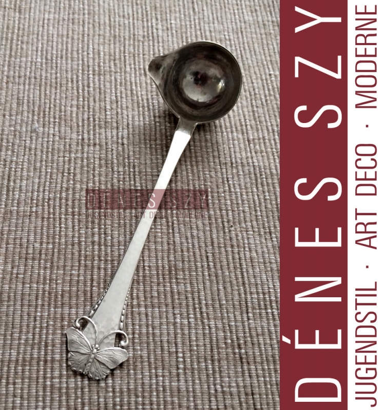 FRIGAST, BUTTERFLY Pattern, silver, Art Nouveau Cream ladle