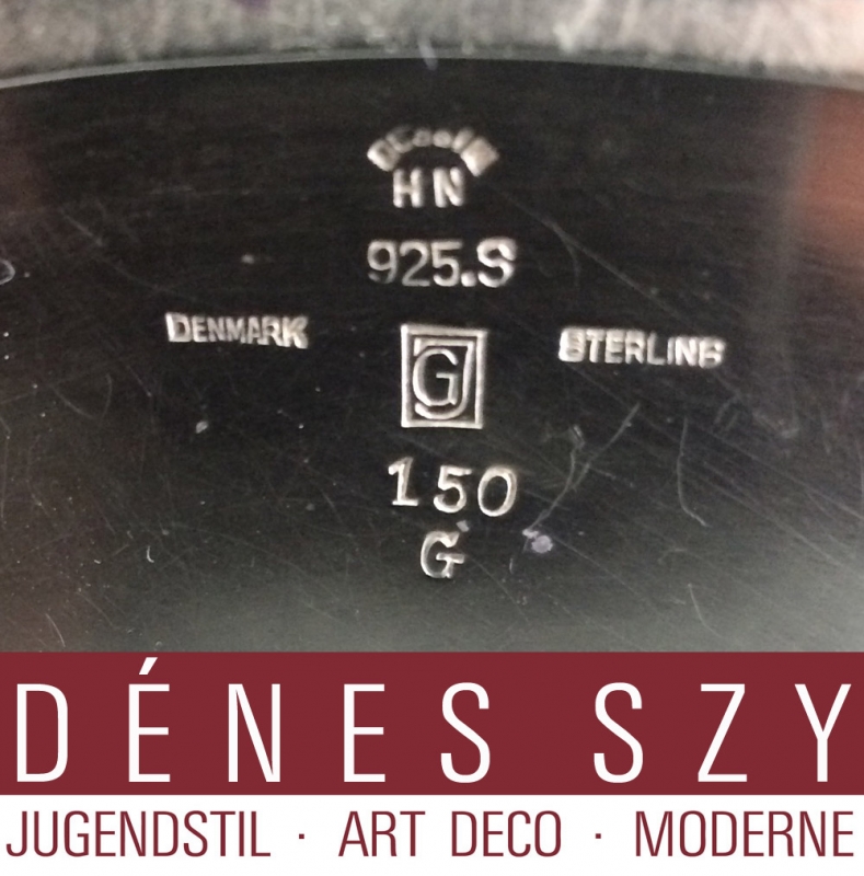 GEORG JENSEN SILBER PYRAMIDE Schmuck Dose Schatulle # 150 G