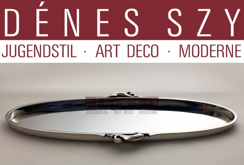 vassoio ovale 150 in argento Sterling di Georg Jensen collezione piramide