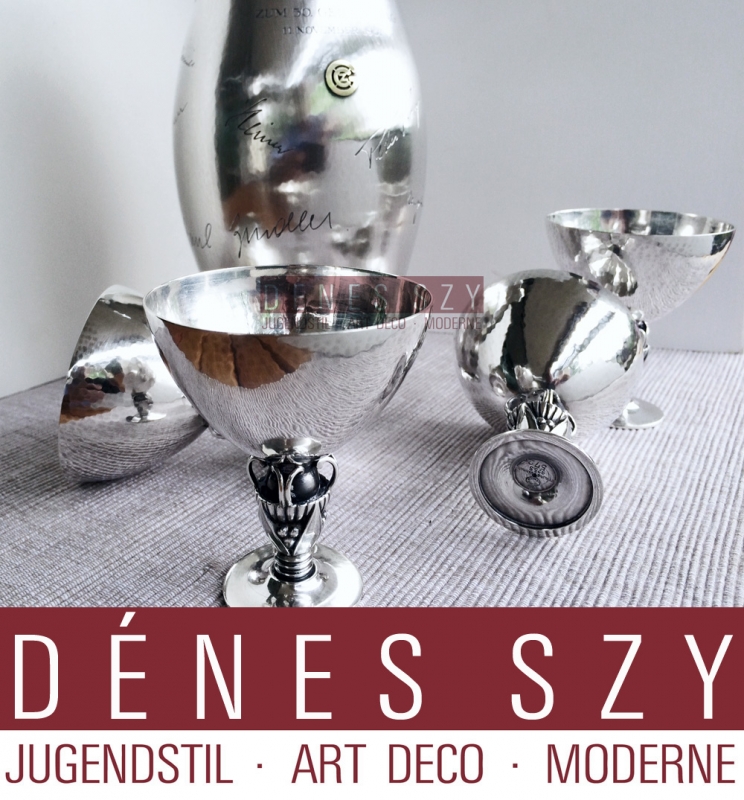 GEORG JENSEN Silber COCKTAIL Likörglas Becher # 572 D Kaktus