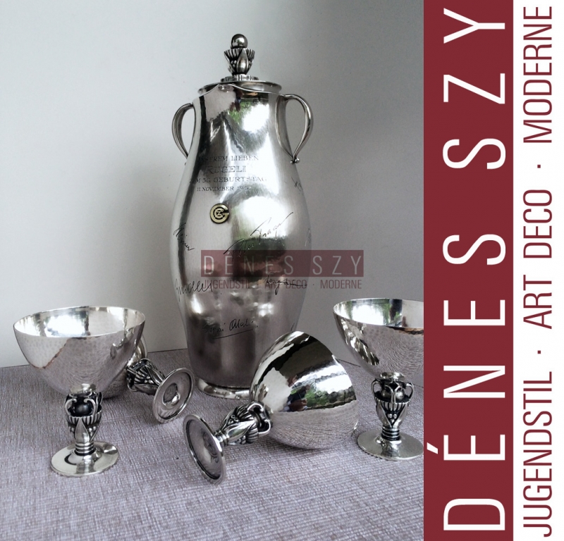 Georg Jensen coppa da cocktail 572 D in argento 925 collezione Cactus