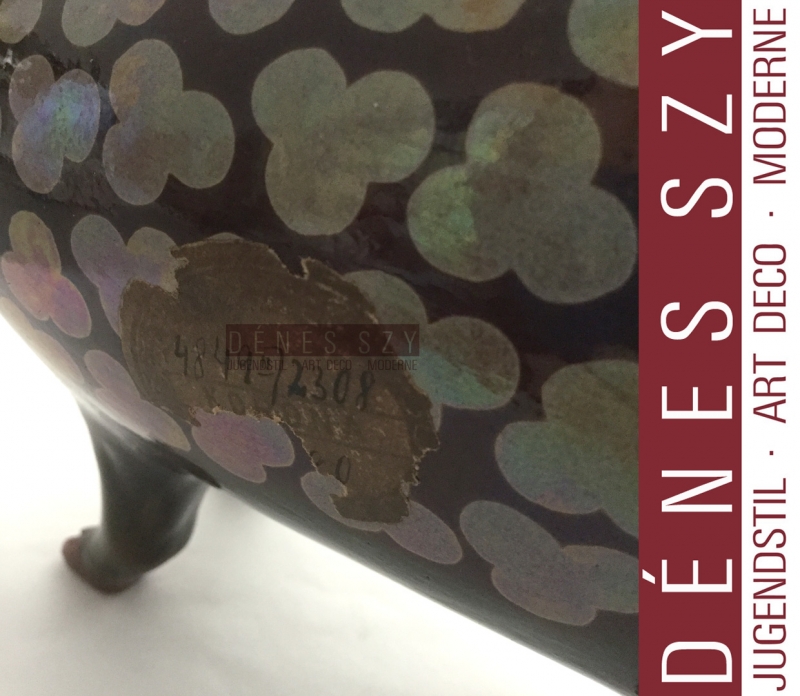 Zsolnay Pecs Hungary 1900/10 Porzellan Fayence Sparschwein mit Eosin Glasur Pécs Ungarn, Szerencsemalac persely