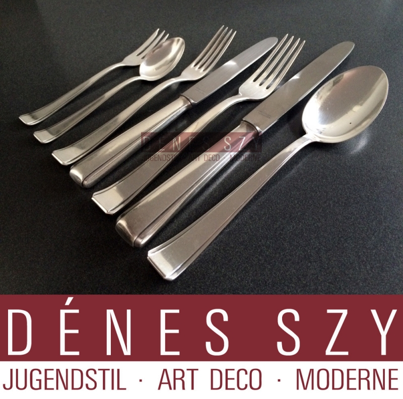 Posate in argento Art Deco per 12 persone Lutz Weiss Pforzheim