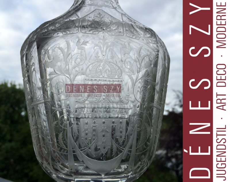 Josef Lobmeyr Autriche, modèle Marie-Thérèse, verre de cristal, carafe à vin